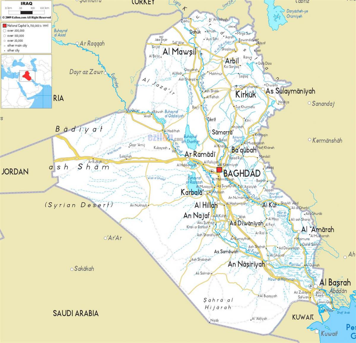 Карта реке Ираку 