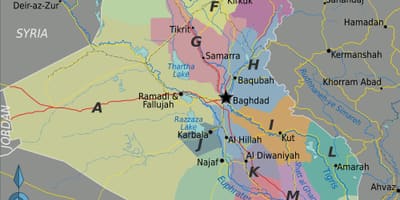 Карта Ирака
